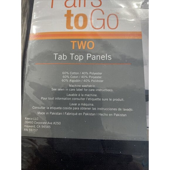 PAIRS TO GO Montana Modern Decorative Tab Top Window Curtains   2panels 60 X63in - Picture 5 of 8